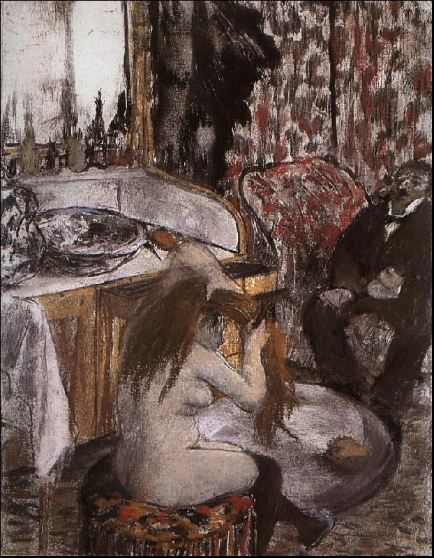 Edgar Degas Nude Woman Combing her Hair